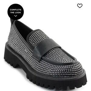 Karl Lagerfeld Grady Black Studded Loafers
